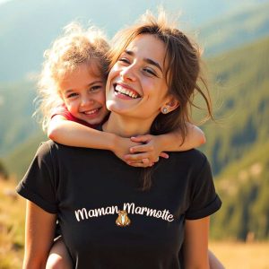 T-SHIRT FEMME : MAMAN MARMOTTE