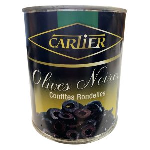Olives noires confites en rondelles Cartier 850 g