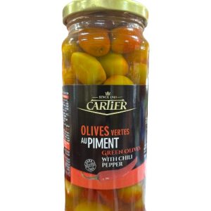 Olives vertes au piment Cartier 190g