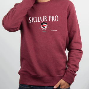 PROMO PULL HOMME : SKIEUR PRO-BORDEAU-M
