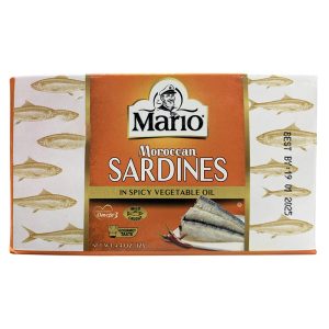 Sardines marocaines à l’huile piquante Mario 125 g