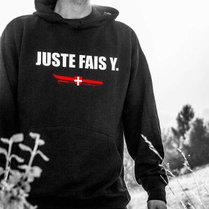 PROMO SWEAT HOMME : JUSTE FAIS Y-NOIR-L