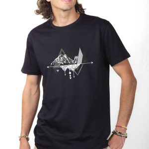 PROMO T-SHIRT HOMME : HAUTE MONTAGNE-NOIR-S