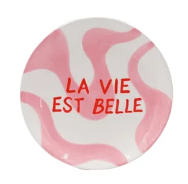 Assiette « LA VIE EST BELLE » – Qué Rico