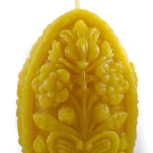 Bougie Œuf décoré en cire d&rsquo;abeille