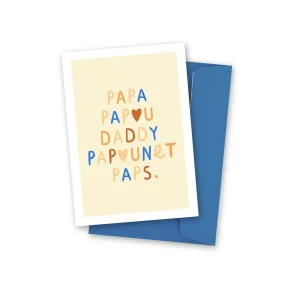 Carte postale avec enveloppe Papa – Atelier Yuzu