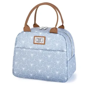 Lunch Bag Femme Géométrique Bleu