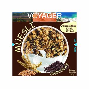 Plat lyophilisé écologique treck randonnée – Muesli au chocolat 100 g – Falières Nutrition