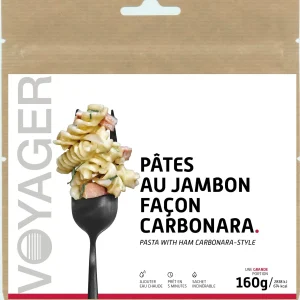 Plat lyophilisé écologique treck randonnée – Pâtes au jambon façon Carbonara 160 g – Voyager