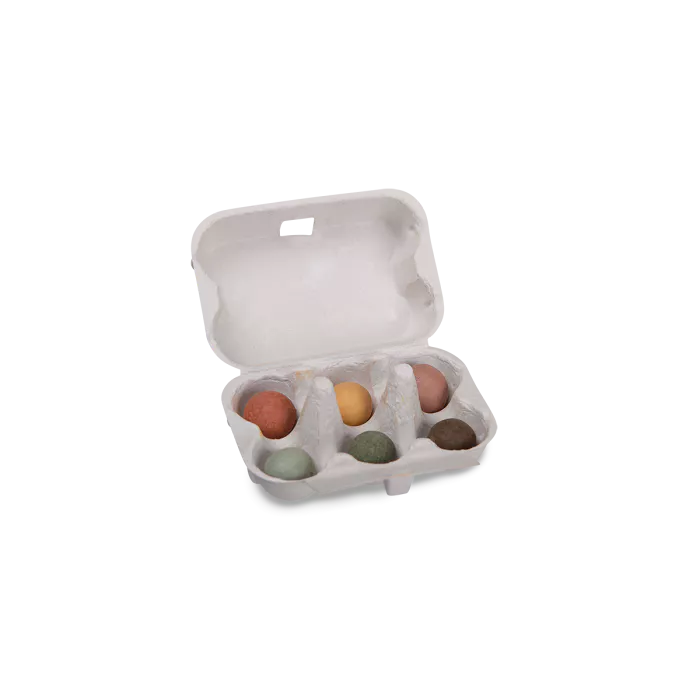 Set de 6 bombes à graines dans leur boîte à œufs Le jardin du moulin – Moulin Roty