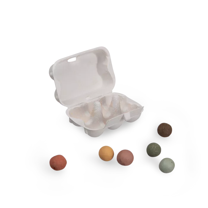 Set de 6 bombes à graines dans leur boîte à œufs Le jardin du moulin – Moulin Roty – Image 3